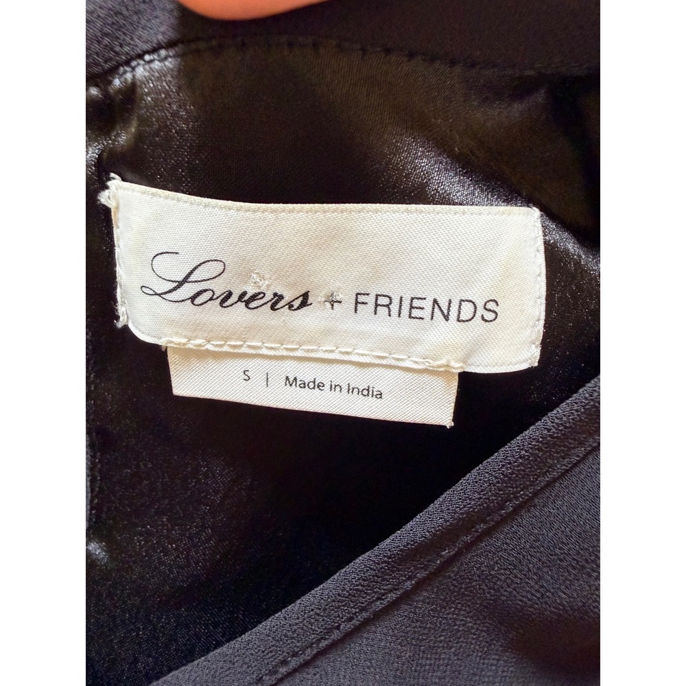 Lovers + Friends Allister Mini Dress Open Back Sheer Long Sleeve Ruffle Hem - Picture 5 of 12